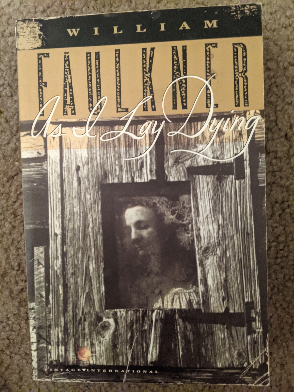 William Faulkner "As I Lay Dying" Paperback Book - Brown, Black